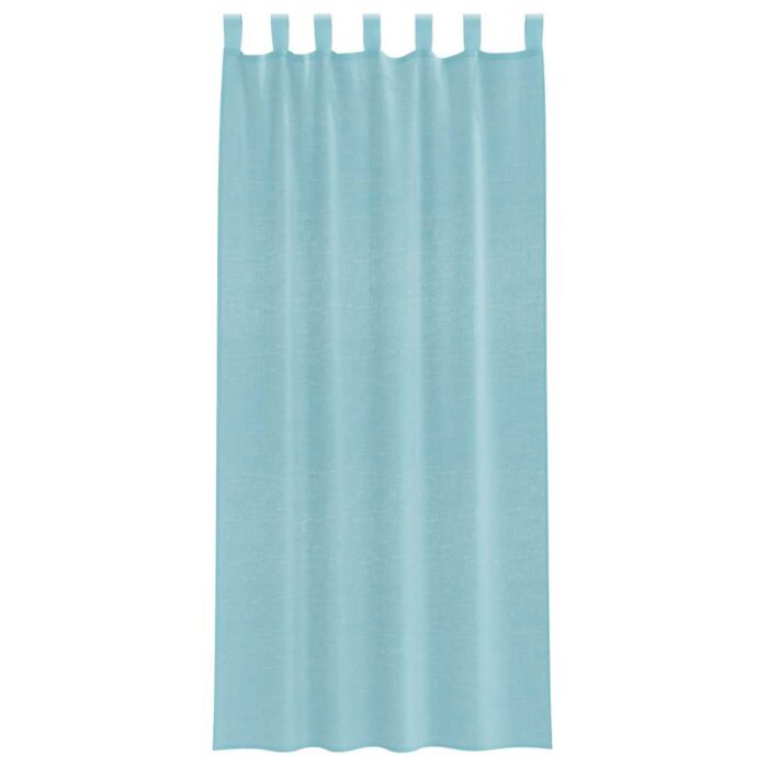 Rideaux en voile avec passe-tringles 2 pcs turquoise – Image 4