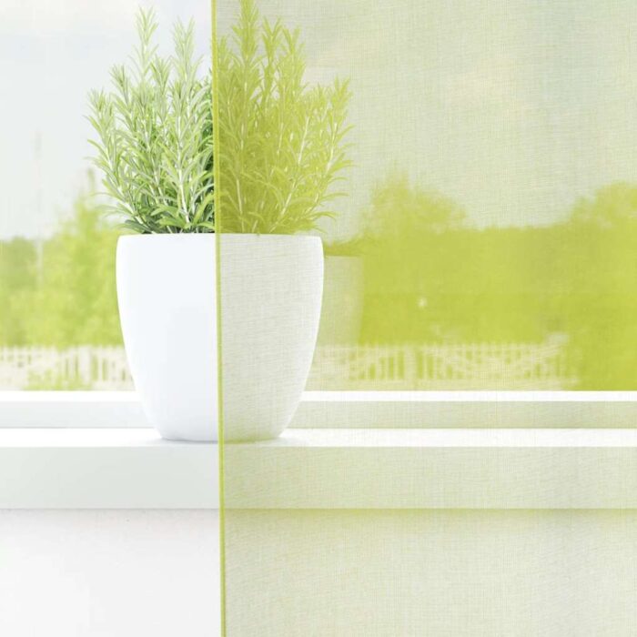 Rideaux en voile avec passants 2 pcs vert pomme – Image 3