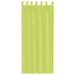 Rideaux en voile avec passants 2 pcs vert pomme – Image 4