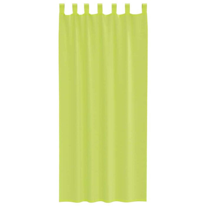 Rideaux en voile avec passants 2 pcs vert pomme – Image 4