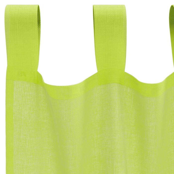 Rideaux en voile avec passants 2 pcs vert pomme – Image 5