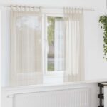 Rideaux en voile avec passants 2 pcs crème