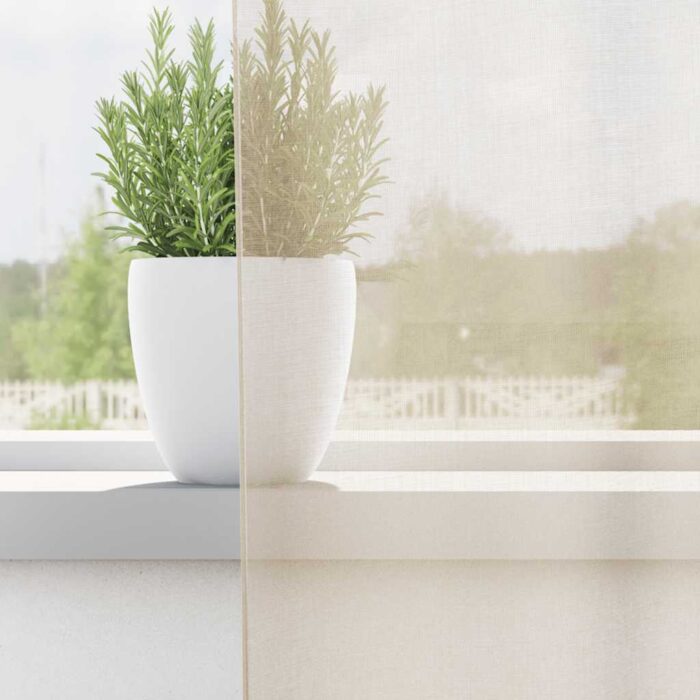 Rideaux en voile avec passants 2 pcs crème – Image 3