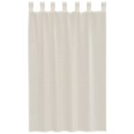 Rideaux en voile avec passants 2 pcs crème – Image 4