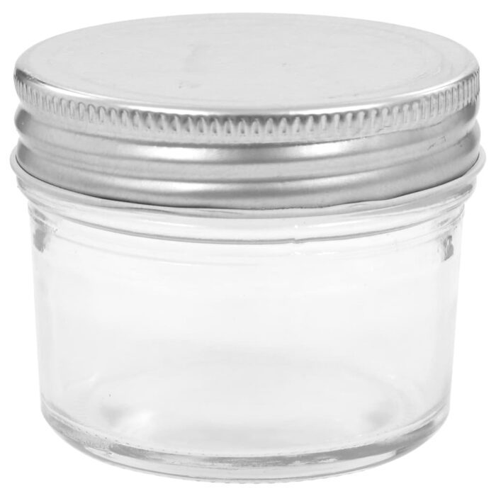 Pots à confiture avec couvercles argentés 96 pcs Verre 110 ml – Image 4