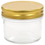 24 pcs Pots à confiture avec couvercles dorés Verre 110 ml – Image 4