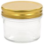 Pots à confiture avec couvercle doré 96 pcs Verre 110 ml – Image 4