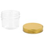 Pots à confiture avec couvercle doré 96 pcs Verre 110 ml – Image 5