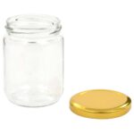 48 pcs Pots à confiture avec couvercle doré Verre 230 ml – Image 5