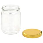 Pots à confiture avec couvercle doré 96 pcs Verre 230 ml – Image 5