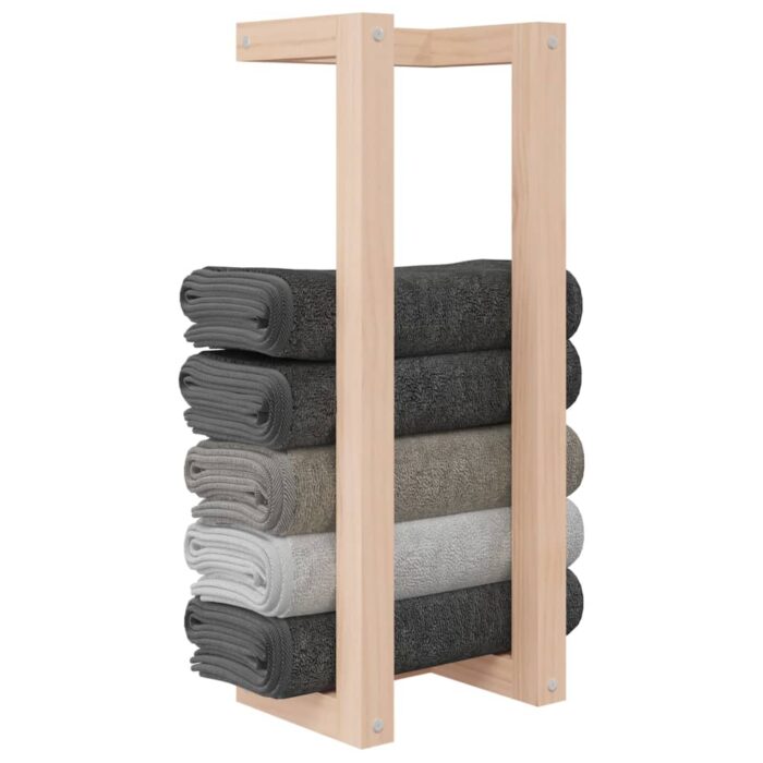 Porte-serviette 23x18x60 cm Bois de pin massif – Image 4