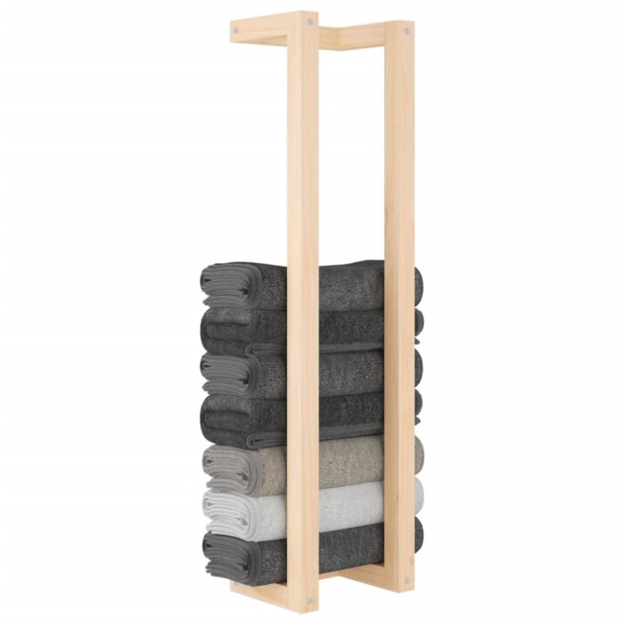 Porte-serviette 23x18x90 cm Bois de pin massif – Image 4