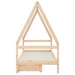 Cadre de lit enfant avec tiroirs 90x200 cm bois de pin massif – Image 5