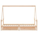 Cadre de lit enfant avec tiroirs 90x200 cm bois de pin massif – Image 6