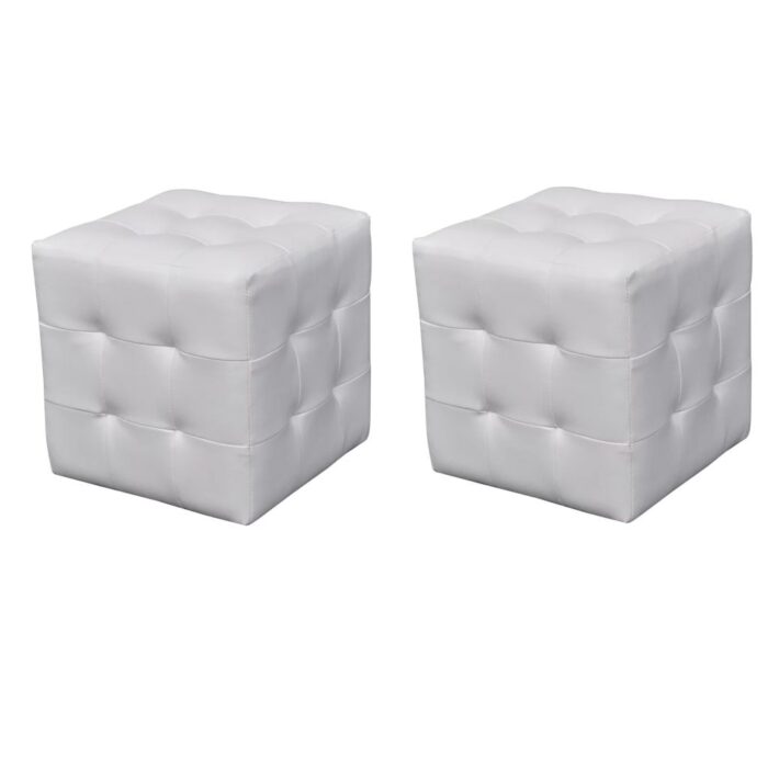 Tabourets cube Blanc – Image 1