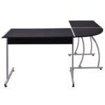 Bureau d'angle en forme de L Noir – Image 2