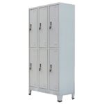 Armoire à casier avec 6 compartiments Acier 90x45x180 cm Gris