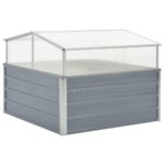 Serre 100 x 100 x 85 cm Grise Acier galvanisé