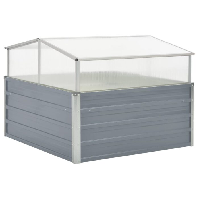 Serre 100 x 100 x 85 cm Grise Acier galvanisé – Image 1