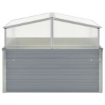 Serre 100 x 100 x 85 cm Grise Acier galvanisé – Image 2