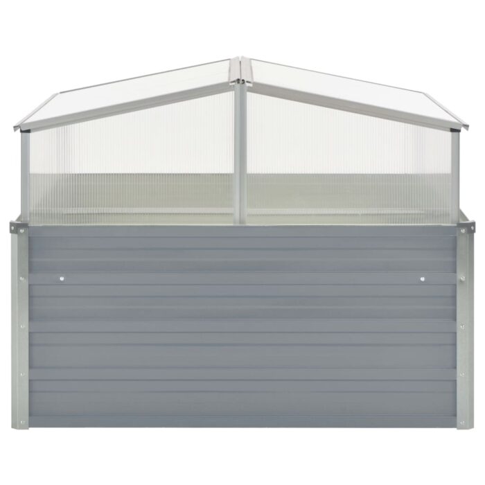 Serre 100 x 100 x 85 cm Grise Acier galvanisé – Image 2