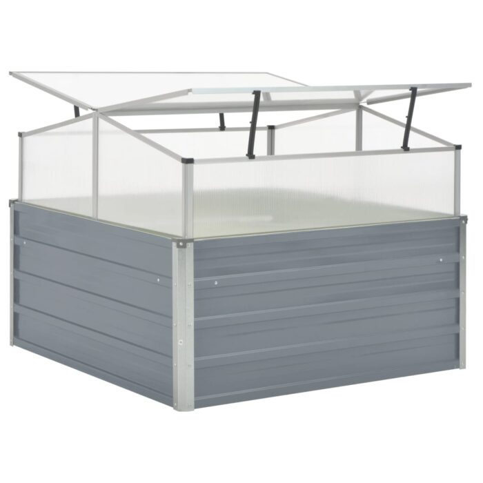 Serre 100 x 100 x 85 cm Grise Acier galvanisé – Image 3