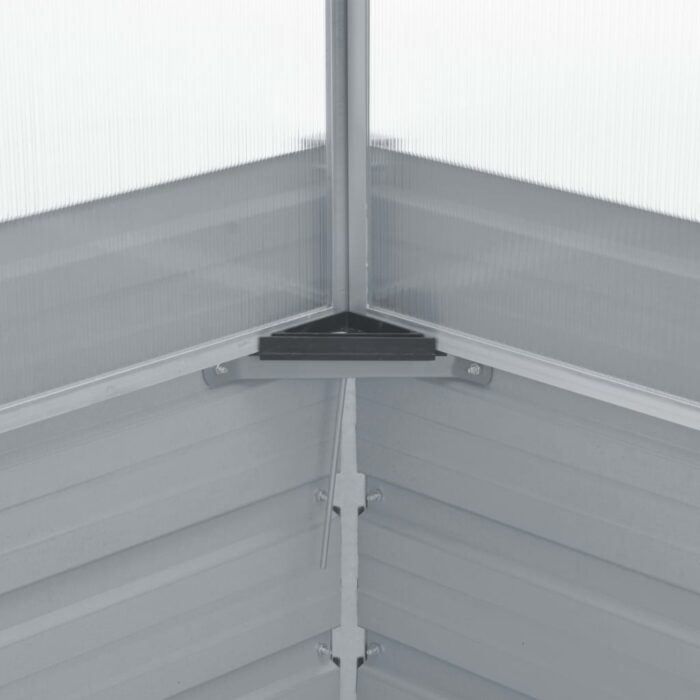 Serre 100 x 100 x 85 cm Grise Acier galvanisé – Image 5