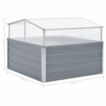 Serre 100 x 100 x 85 cm Grise Acier galvanisé – Image 6