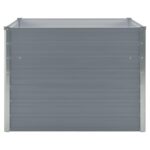 Jardinière 100x100x77 cm Acier galvanisé Gris – Image 2