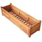 Lit surélevé de jardin Bois d'acacia 100x30x25 cm – Image 2