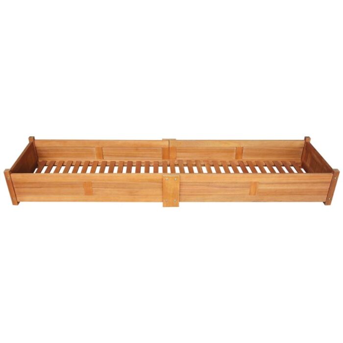 Lit surélevé de jardin Bois d'acacia 200x50x25 cm – Image 2