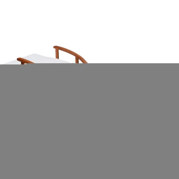 Chaise longue avec coussin Bois d'acacia solide – Image 2