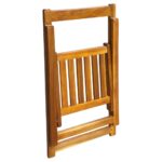 Chaises pliables de jardin lot de 2 Bois d'acacia solide – Image 3