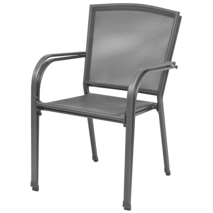 VXL8718475503101_g_en_hd_2.jpg Chaises empilables de jardin lot de 2 Acier Gris – Image 2