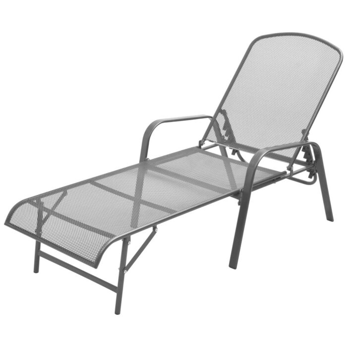 Chaise longue acier anthracite – Image 1
