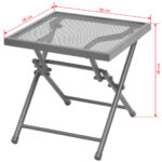 Chaises longues lot de 2 avec table Acier Anthracite – Image 12