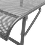 Chaises longues lot de 2 avec table Acier Anthracite – Image 9