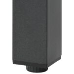 Table de jardin Noir 80x80x74 cm Aluminium et verre – Image 5