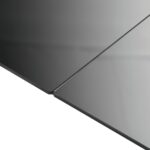 Table de jardin Noir 150x90x74 cm Aluminium et verre – Image 5