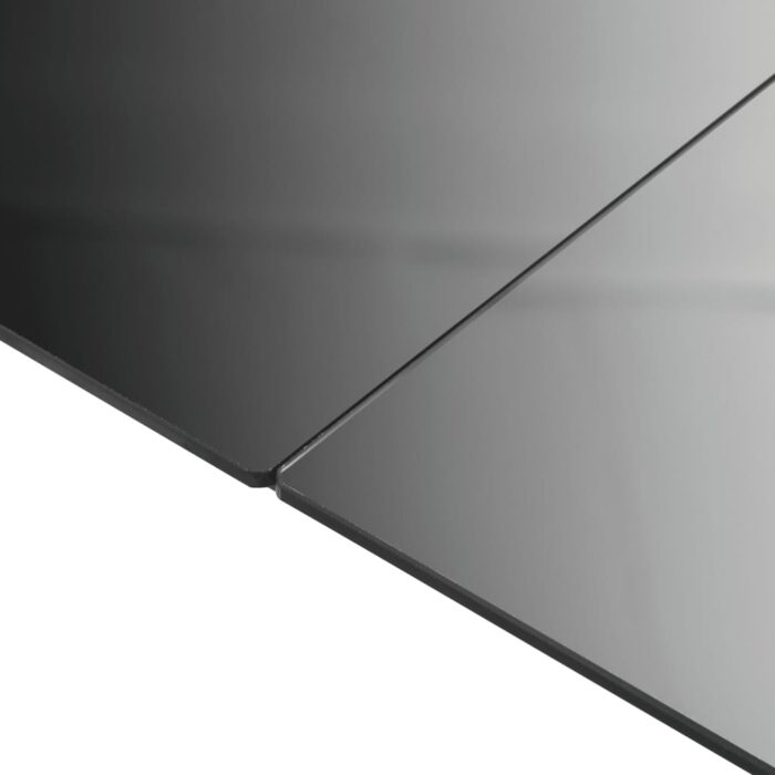 Table de jardin Noir 150x90x74 cm Aluminium et verre – Image 5