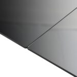 Table de jardin Noir 190x90x74 cm Aluminium et verre – Image 6