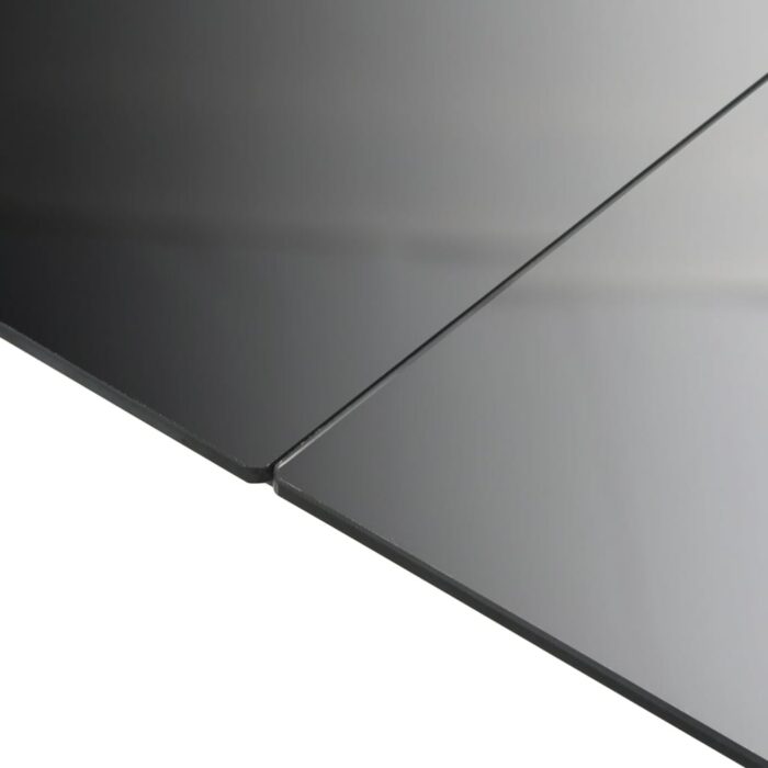 Table de jardin Noir 190x90x74 cm Aluminium et verre – Image 6