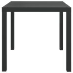 Table de jardin Noir 80 x 80 x 74 cm Aluminium et WPC – Image 2