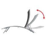 Chaise longue Acier et textilène Noir – Image 3