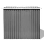 Abri de stockage pour jardin métal gris 257x205x178 cm – Image 3