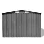 Abri de stockage pour jardin métal gris 257x205x178 cm – Image 4