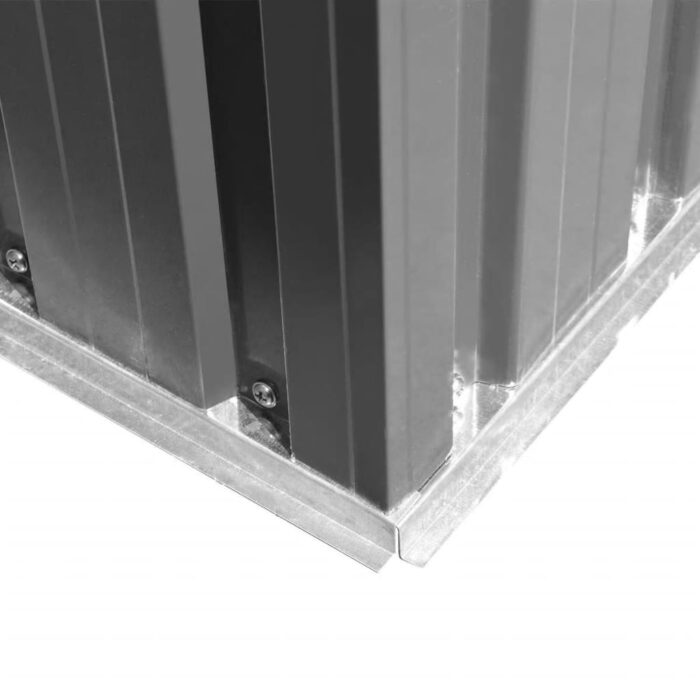 Abri de stockage pour jardin métal gris 257x205x178 cm – Image 5