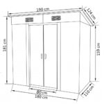 Abri de jardin Métal Vert – Image 7