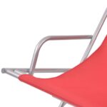 Chaises inclinables de terrasse lot de 2 Acier Rouge – Image 4