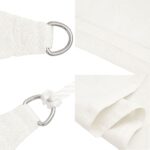 Voile de parasol PEHD Carré 3,6 x 3,6 m Blanc – Image 4